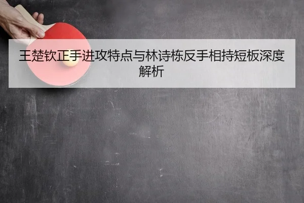 王楚钦正手进攻特点与林诗栋反手相持短板深度解析